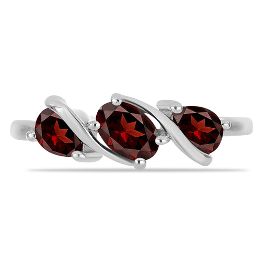 Strieborný Prsteň s Bartonským Granátom