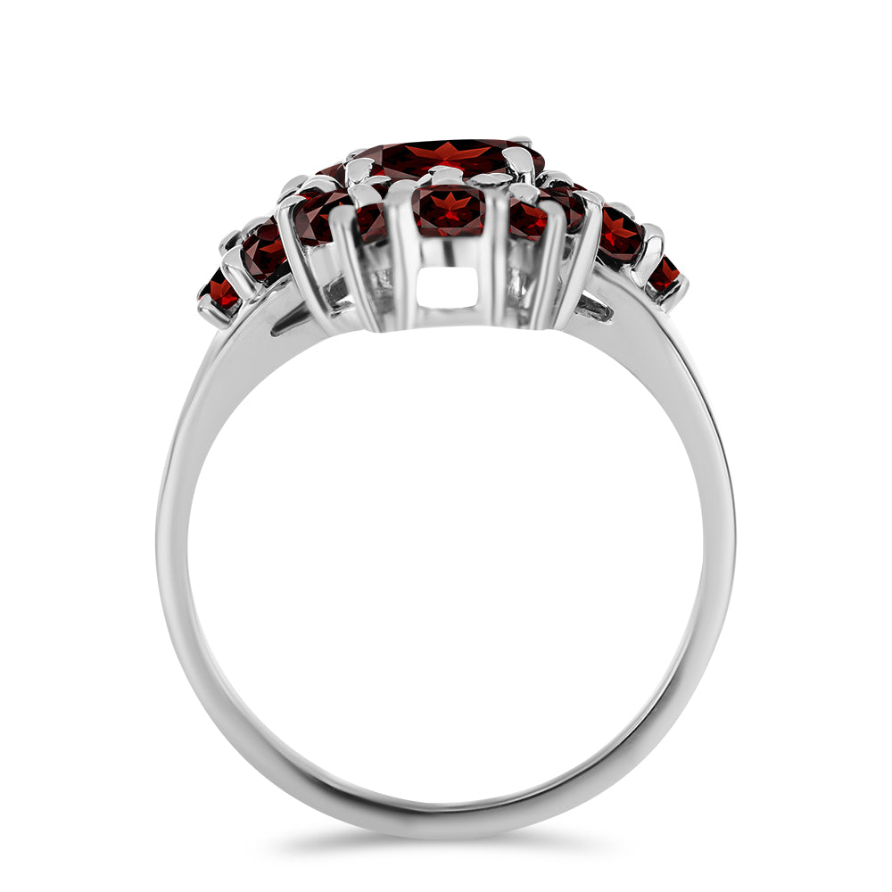 Strieborný Prsteň s Bartonským Granátom 2 