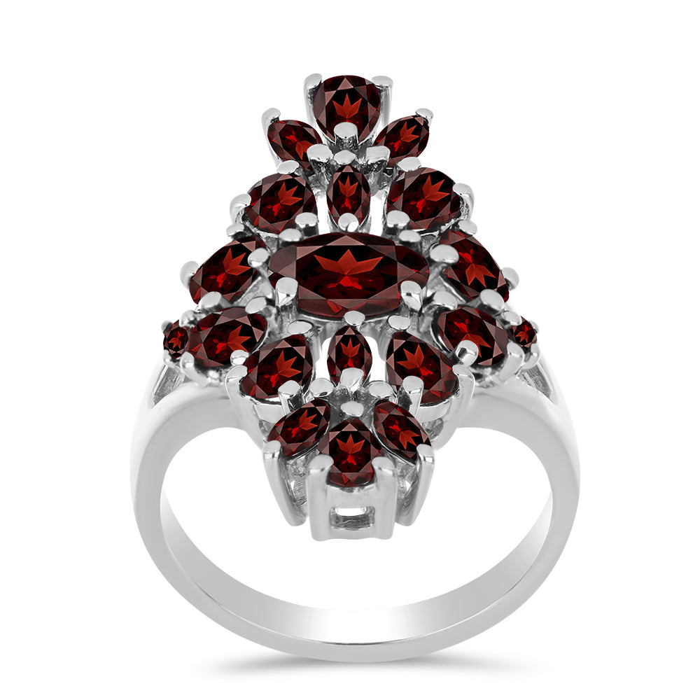 Strieborný Prsteň s Bartonským Granátom