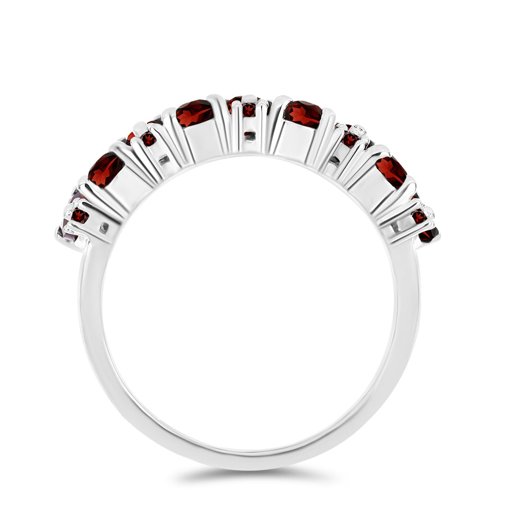 Strieborný Prsteň s Bartonským Granátom