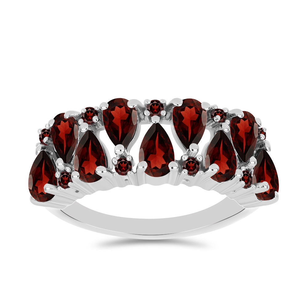 Strieborný Prsteň s Bartonským Granátom