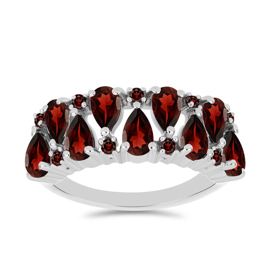 Strieborný Prsteň s Bartonským Granátom