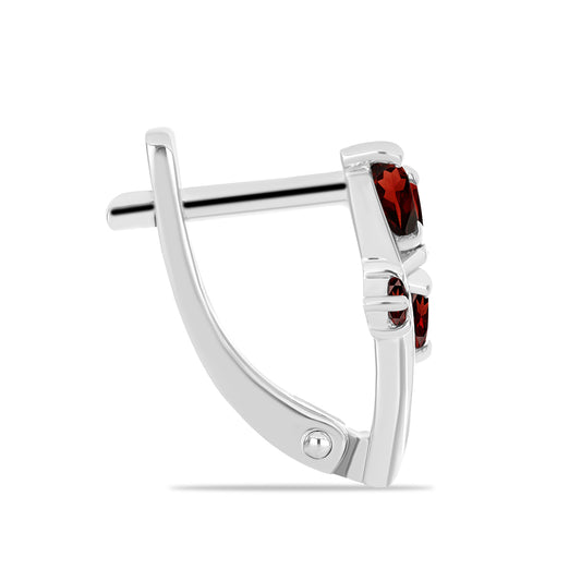 Strieborné Náušnice s Bartonským Granátom