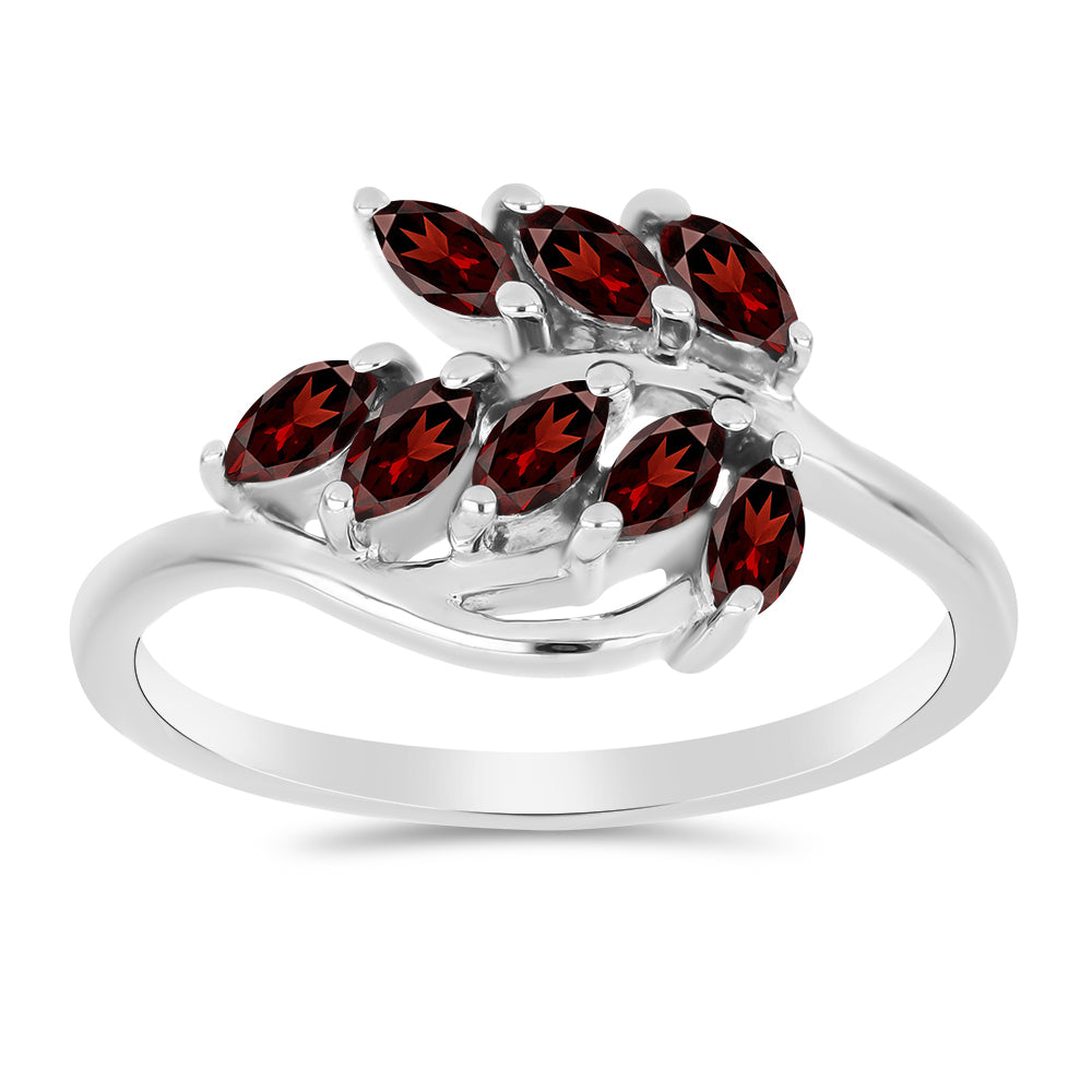 Strieborný Prsteň s Bartonským Granátom 3 