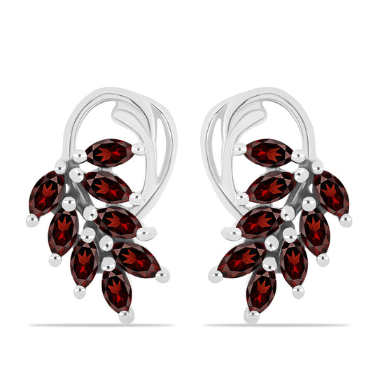 Strieborné Náušnice s Bartonským Granátom