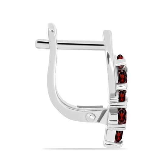 Strieborné Náušnice s Bartonským Granátom