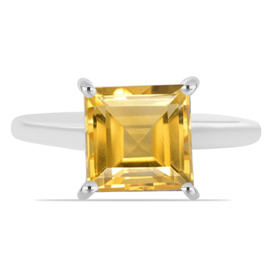 Strieborný Prsteň s Uralským Citrínom