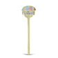 Pozlátený Strieborný Prsteň s Etiópskym Opálom z Lega Dembi a Bielym Topásom