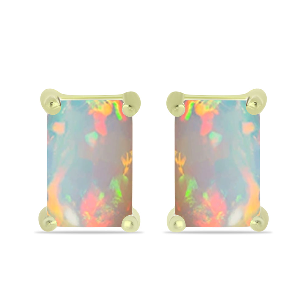 Pozlátené Strieborné Náušnice s Etiópskym Opálom z Lega Dembi