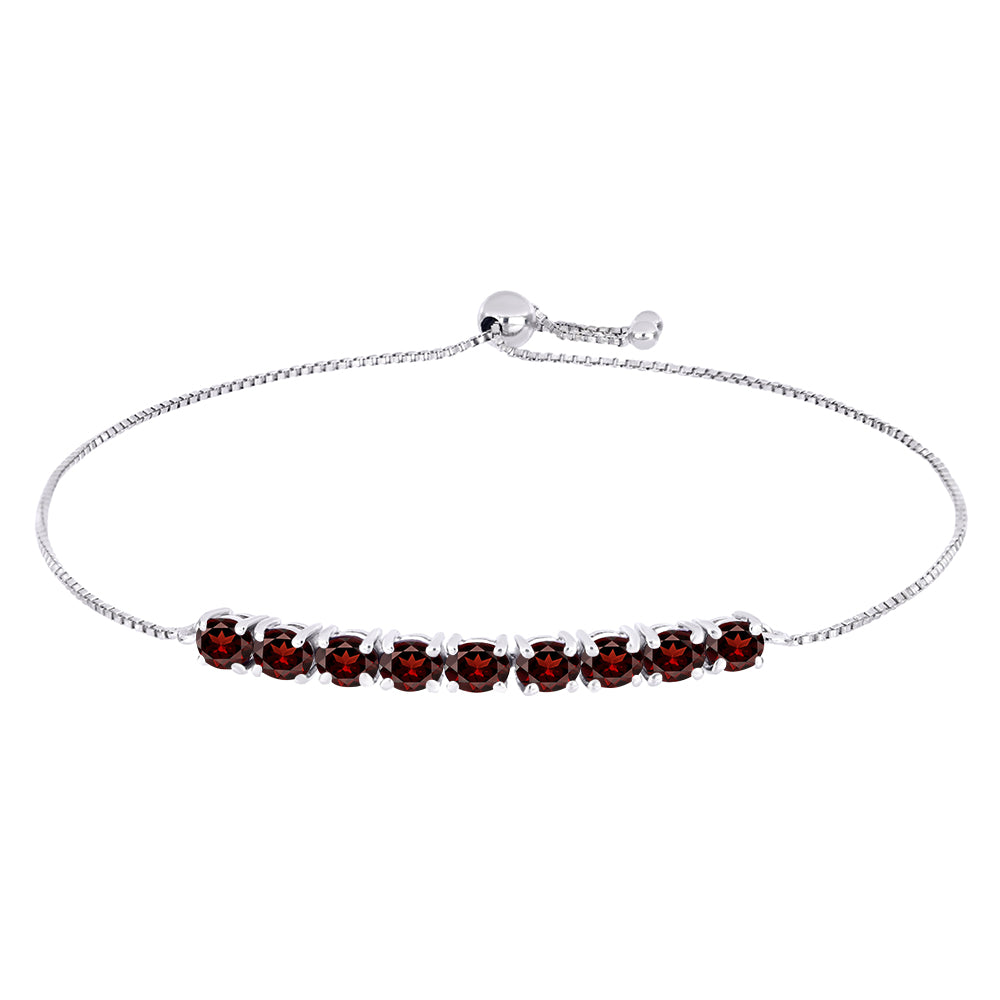 Strieborný Náramok s Bartonským Granátom 1 