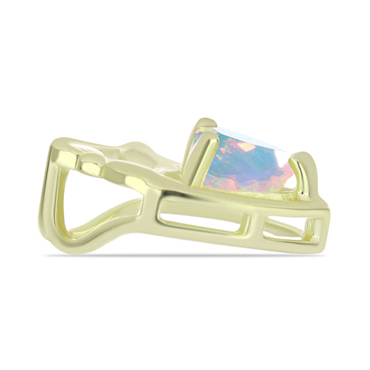 Pozlátený Strieborný Prívesok s Etiópskym Opálom z Lega Dembi