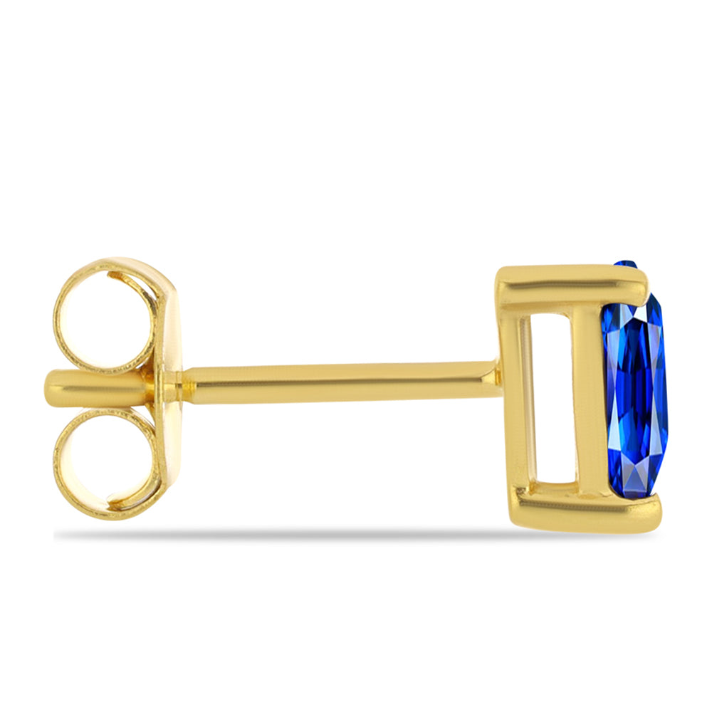 Pozlátené Strieborné Náušnice s Austrálskym Modrým Zafírom 2 