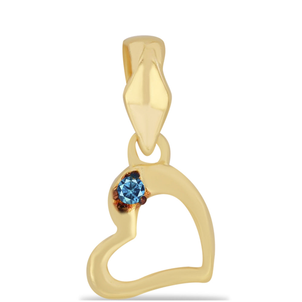 Pozlátený Strieborný Prívesok s Modrým Diamantom 1 