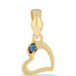 Pozlátený Strieborný Prívesok s Modrým Diamantom