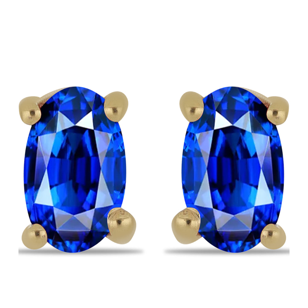Pozlátené Strieborné Náušnice s Austrálskym Modrým Zafírom 1 