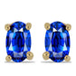 Pozlátené Strieborné Náušnice s Austrálskym Modrým Zafírom