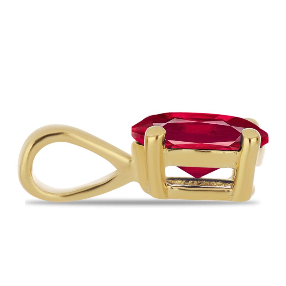 Pozlátené Strieborné Sada s Umelým Rubínom a Umelým Smaragdom ( Prívesok ) 3 