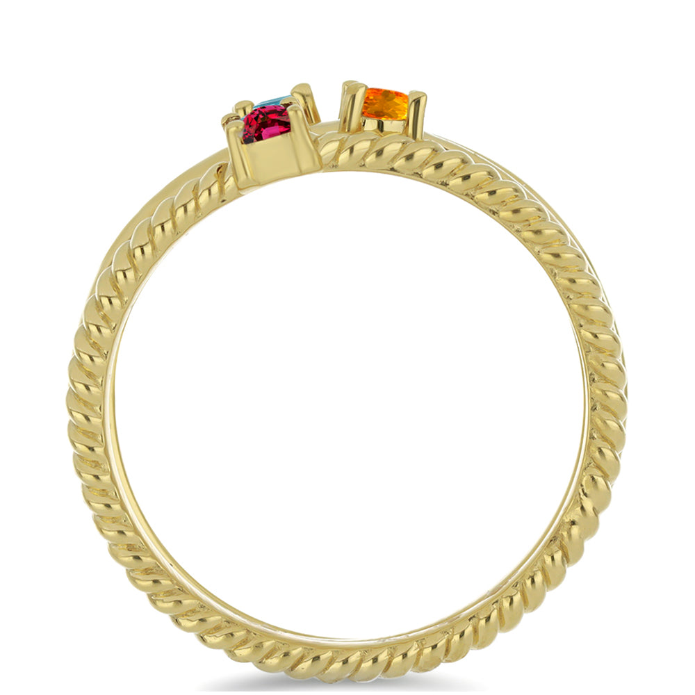 Pozlátené Strieborné Sada s Bartonským Granátom a Uralským Citrínom ( Prsteň ) 2 