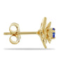 Pozlátené Strieborné Náušnice s Tanzanitom