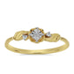 Pozlátený Strieborný Prsteň s Bielym Diamantom a Bielym Zirkónom