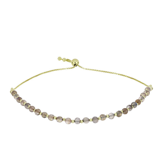 Pozlátený Strieborný Náramok s Labradoritom