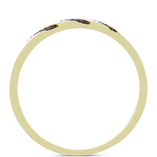 Pozlátený Strieborný Prsteň s so Zeleným Diamantom