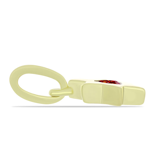 Pozlátený Strieborný Prívesok s Majestátnym červeným moissanitom