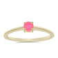 Pozlátený Strieborný Prsteň s Ružovým Etiópskym Opálom z Lega Dembi