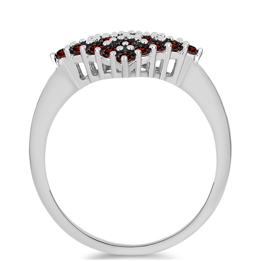 Strieborný Prsteň s Bartonským Granátom 2 