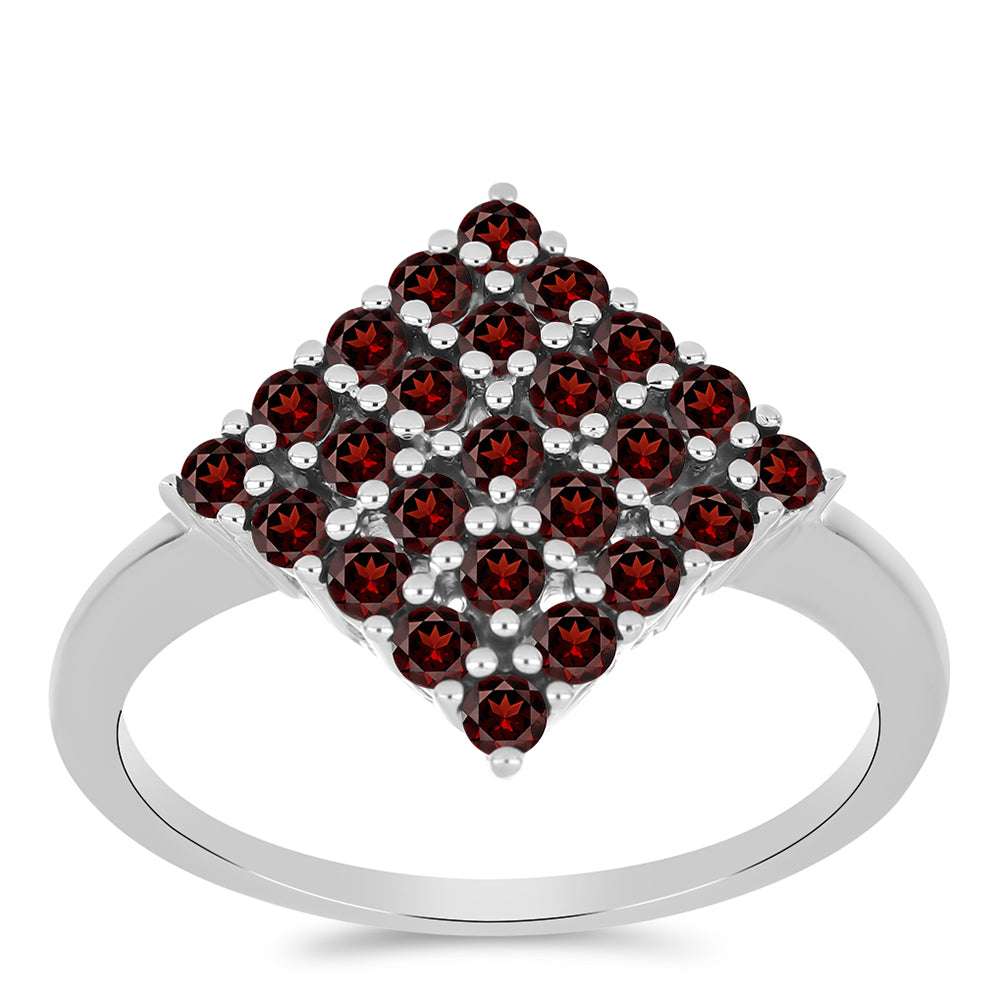 Strieborný Prsteň s Bartonským Granátom 3 