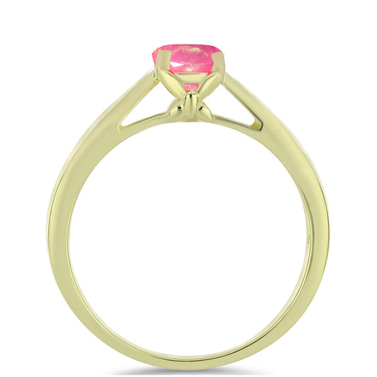 Pozlátený Strieborný Prsteň s Ružovým Etiópskym Opálom z Lega Dembi