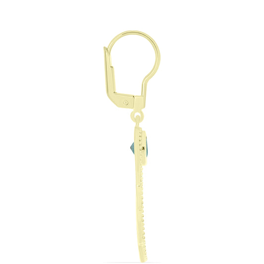 Pozlátené Strieborné Náušnice s Labradoritom