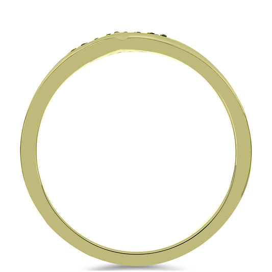 Pozlátený Strieborný Prsteň s so Zeleným Diamantom