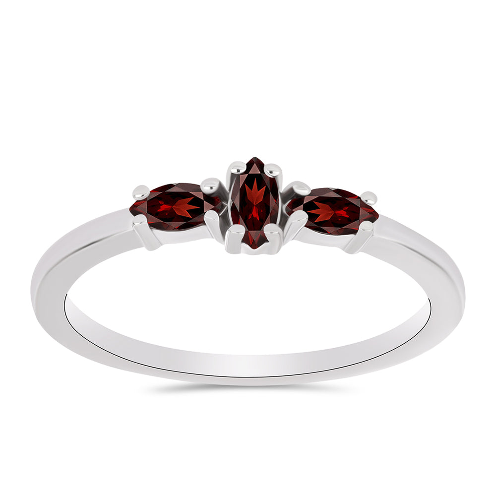 Strieborný Prsteň s Bartonským Granátom