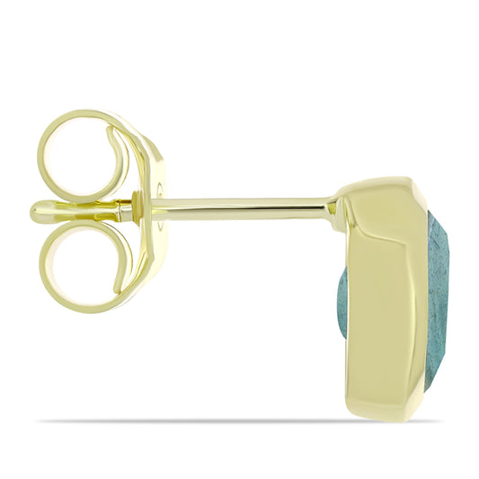 Pozlátené Strieborné Náušnice s Labradoritom