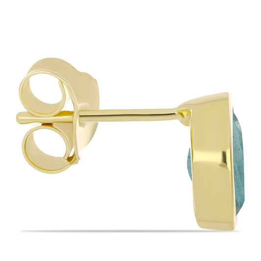 Pozlátené Strieborné Náušnice s Labradoritom