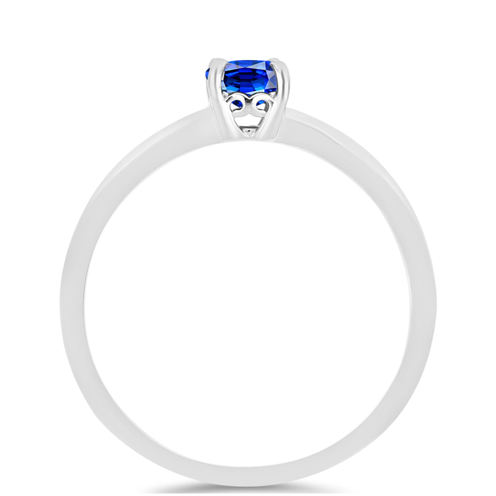 Strieborný Prsteň s Austrálskym Modrým Zafírom 2 