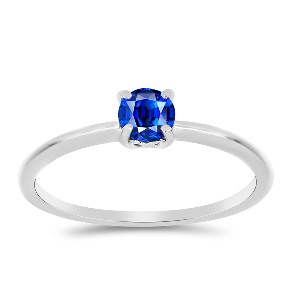 Strieborný Prsteň s Austrálskym Modrým Zafírom 3 