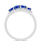Strieborný Prsteň s Austrálskym Modrým Zafírom a Bielym Topásom
