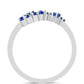 Strieborný Prsteň s Austrálskym Modrým Zafírom a Bielym Topásom