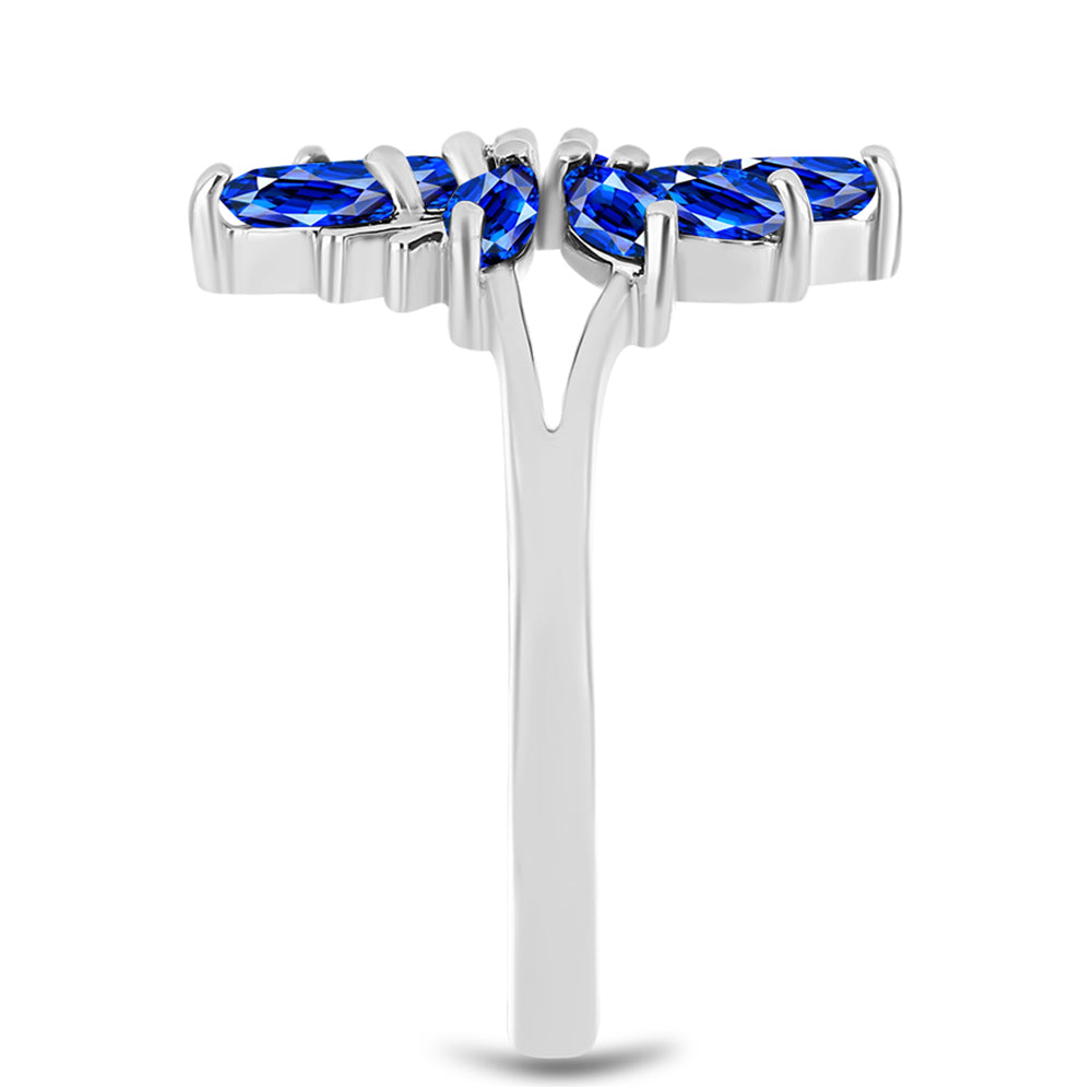 Strieborný Prsteň s Austrálskym Modrým Zafírom 4 