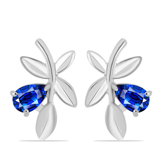 Strieborné Náušnice s Austrálskym Modrým Zafírom