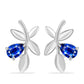 Strieborné Náušnice s Austrálskym Modrým Zafírom