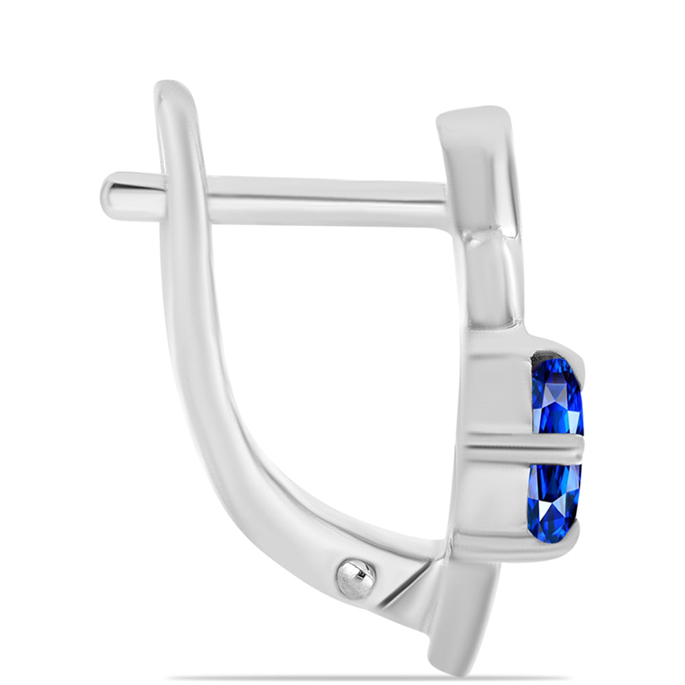 Strieborné Náušnice s Austrálskym Modrým Zafírom