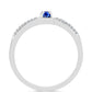 Strieborný Prsteň s Austrálskym Modrým Zafírom a Bielym Topásom