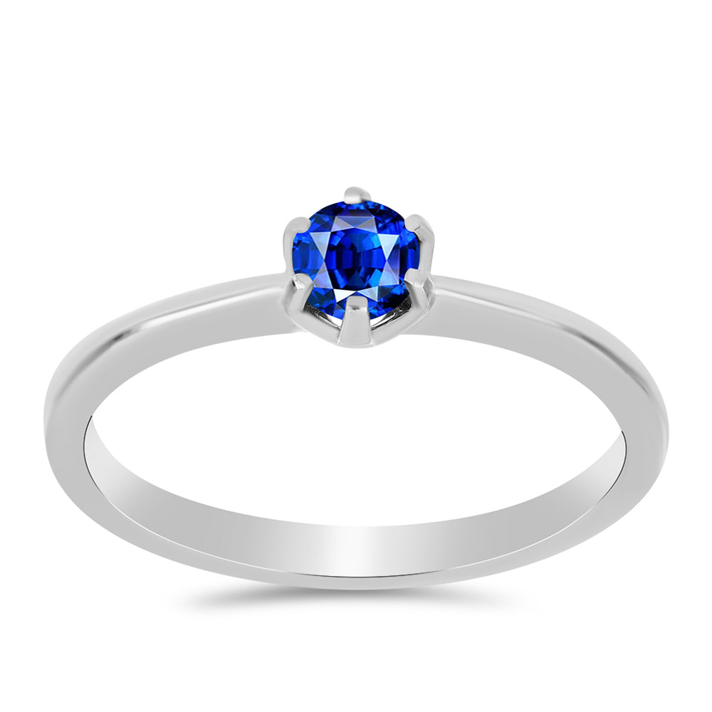 Strieborný Prsteň s Austrálskym Modrým Zafírom