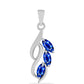 Strieborný Prívesok s Austrálskym Modrým Zafírom