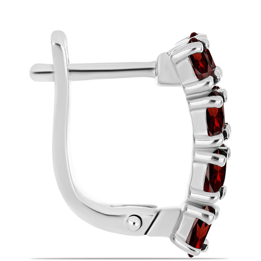 Strieborné Náušnice s Bartonským Granátom