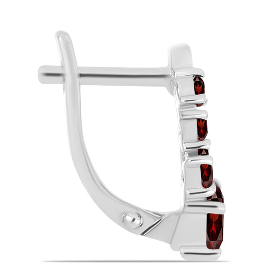 Strieborné Náušnice s Bartonským Granátom