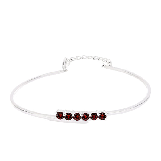 Strieborný Náramok s Bartonským Granátom